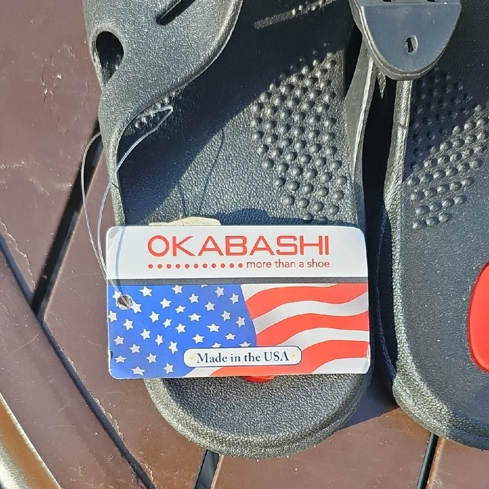 Okabashi Men's Black Slip-On Sandals